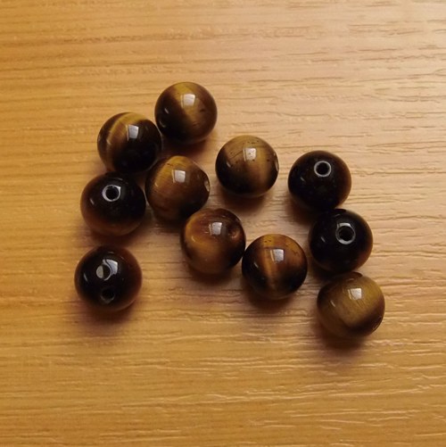Tygří oko - 8mm - 2 kusy