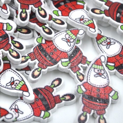Vánoční knoflík Santa 2ks