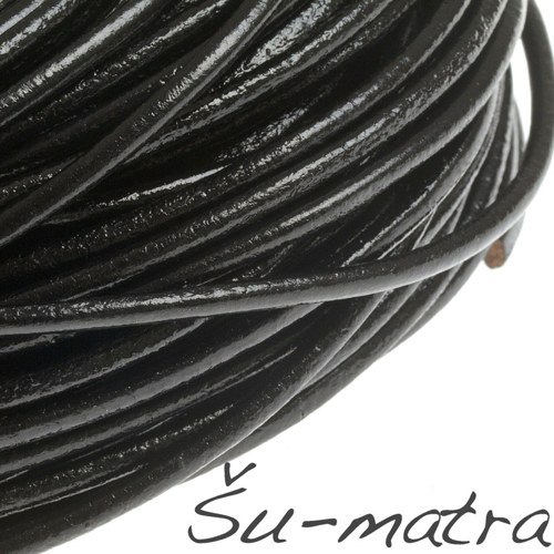 Kulatá kůže přírodní černá, 2,8 mm (100 m)