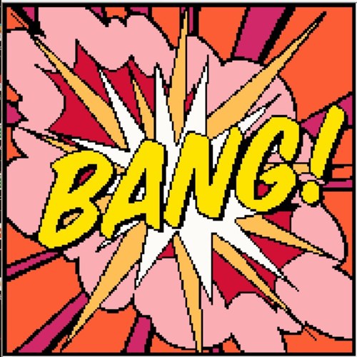 Předloha na vyšívání - Komiksové bubliny BANG!