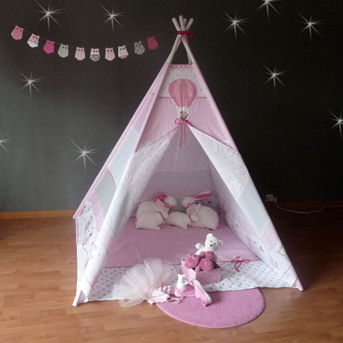 Teepee Sovičky 1 (stan,tyče,deka,králíci,girlanda) — foto 1