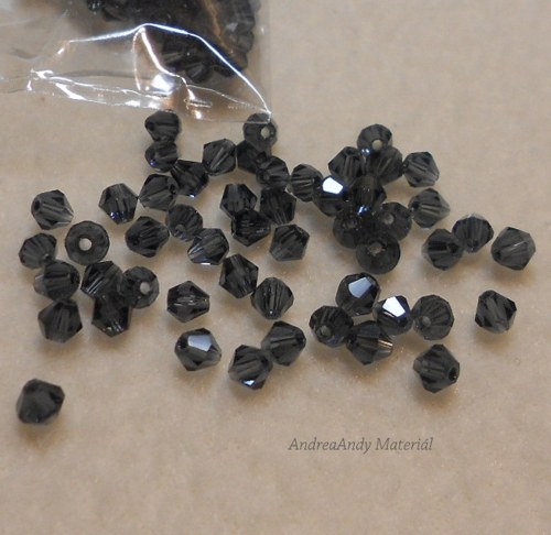 195-Sluníčka tmavě šedá 4mm/100ks — foto 1