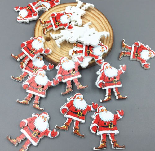 Vánoční Santa knoflík 2ks