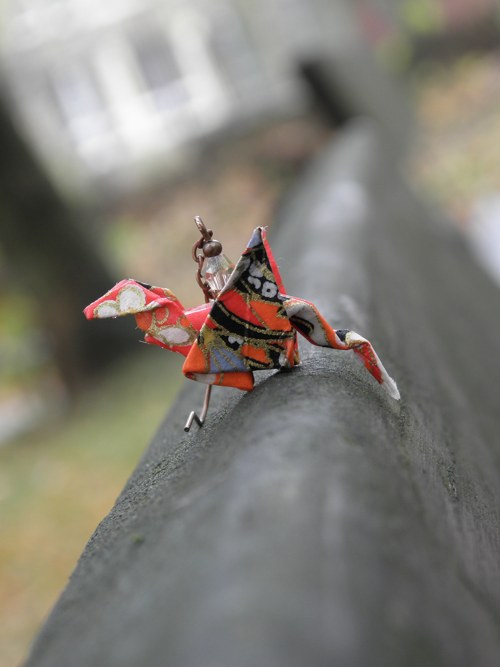 Dračí svět - origami náušnice — foto 1