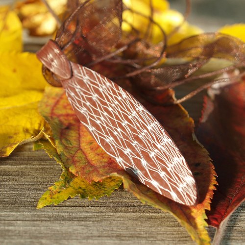 Náhrdelník - Hnědobílý síťovaný