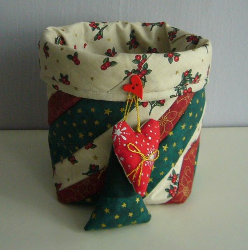 Vánoční patchwork - košík 3 — foto 1