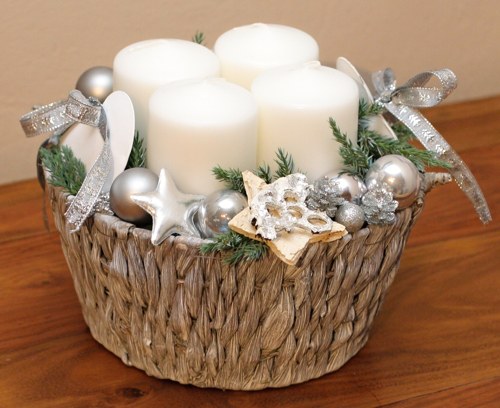 Adventní svícen v šedé — foto 1