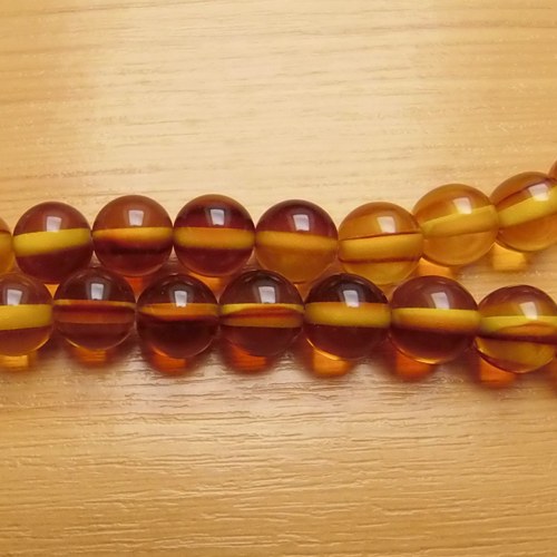 Jantar - resin - 12 mm - 5 kusů