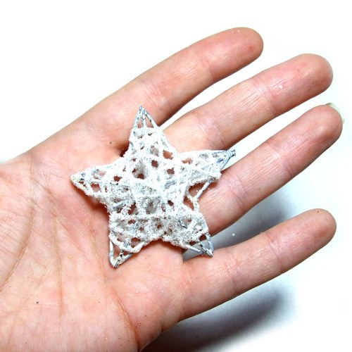 Hvězdička 3D bílá — foto 1
