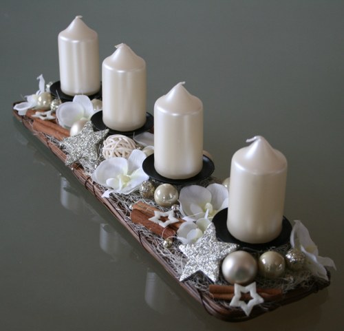Adventní štola krémová — foto 1