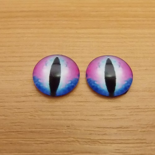 Skleněný kabošon - 12mm - 2 kusy