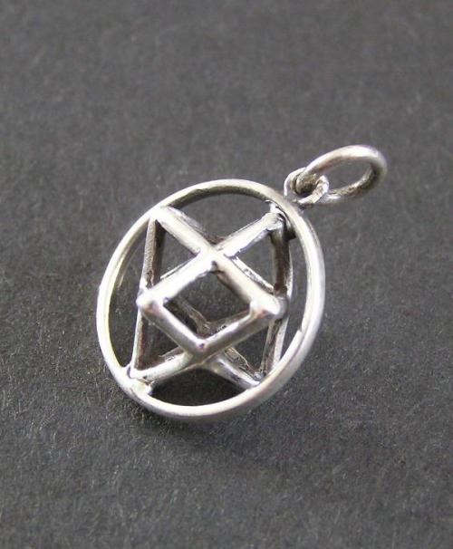 Merkaba - stříbrný přívěsek — foto 1