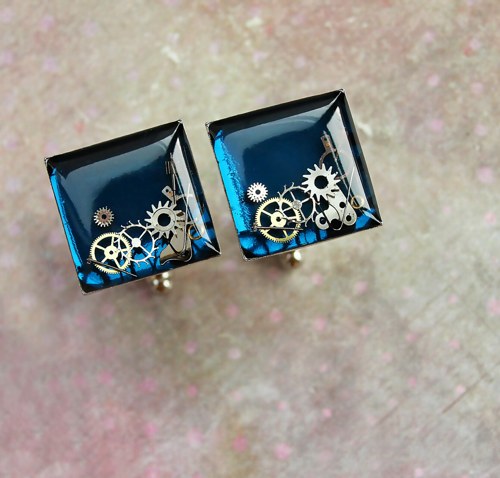 Manžetové knoflíčky /blue/ — foto 1