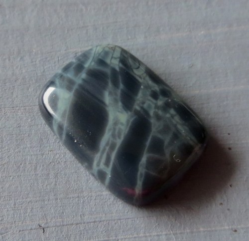 Spider web obsidián kabošon 18x13mm — foto 1