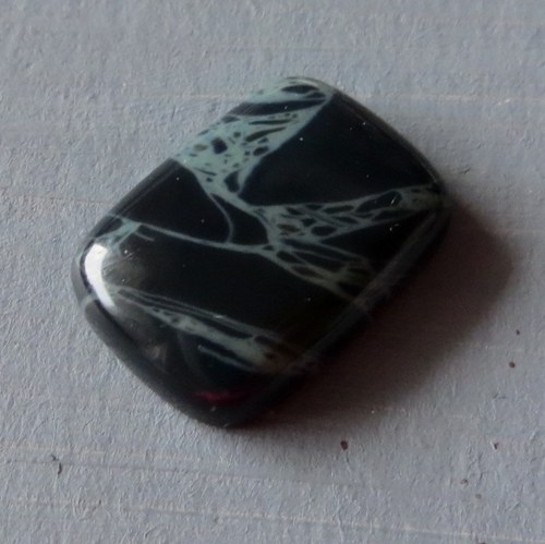 Spider web obsidián kabošon 18x13mm č.2 — foto 1