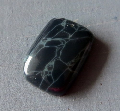 Spider web obsidián kabošon 18x13mm č.4 — foto 1