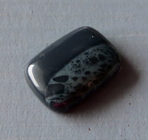 Spider web obsidián kabošon 18x13mm č.5 — foto 1
