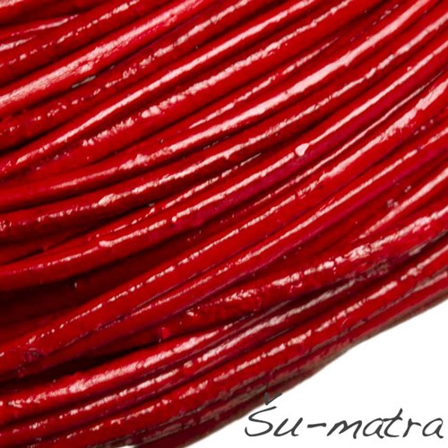 Kulatá kůže přírodní červená, 1 mm (1m)