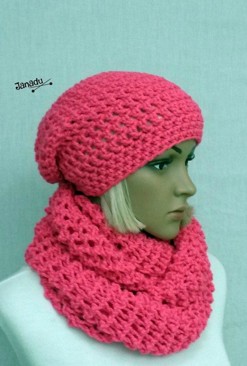 Čepice-hučka ... pink — foto 1