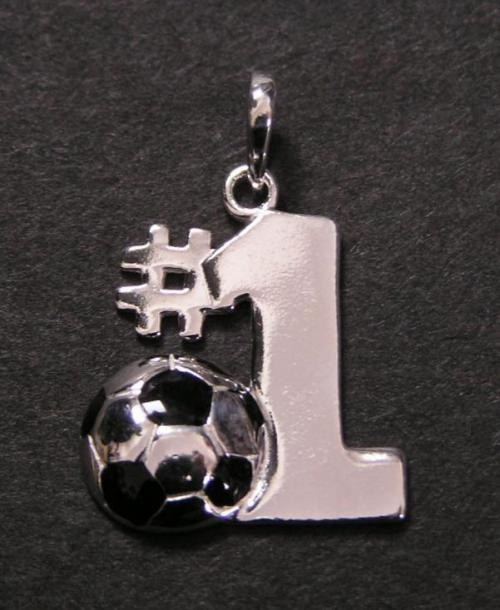 Number one - stříbrný přívěsek — foto 1