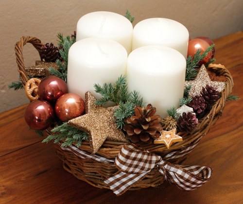 Adventní svícen v hnědé — foto 1