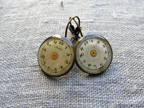 CIFERNÍKY.... Steampunkové naušnice 18mm — foto 1