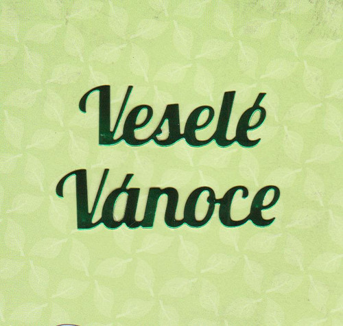 VESELÉ VÁNOCE ze zrcadlového papíru - zelené