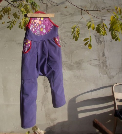 Lacláčky/softshell "Magical forest purple",1-3roky — foto 1