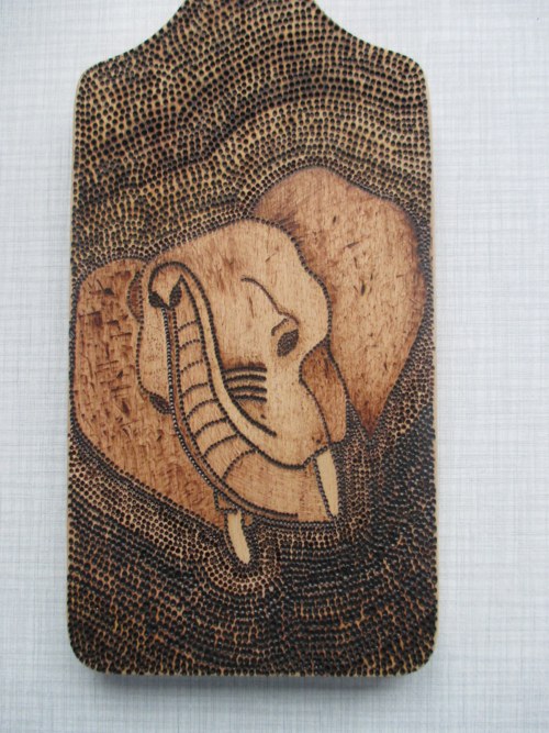 Slon - pyrografie — foto 1