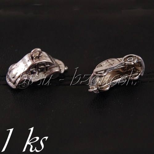 Autíčko 3D, stříbrná barva - 1ks — foto 1