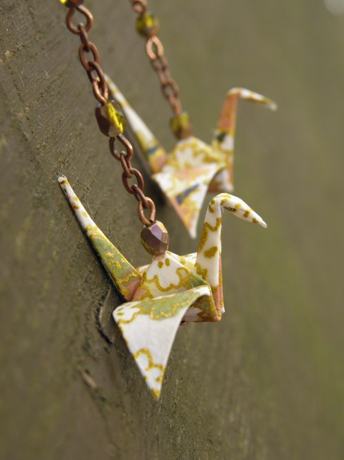 Z lesní tůňky - origami náušnice — foto 1