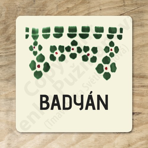 Badyán - samolepka na kořenku — foto 1