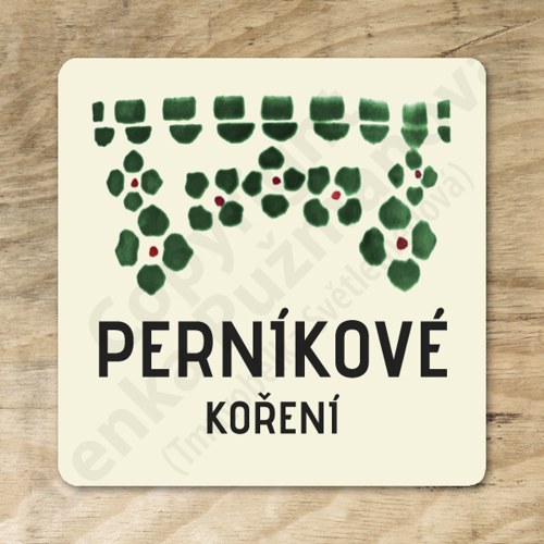 Perníkové koření - samolepka na kořenku