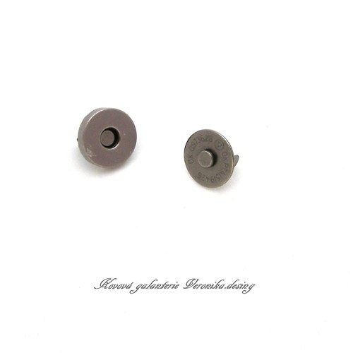 Magnetický buldok - 18 mm černý nikl
