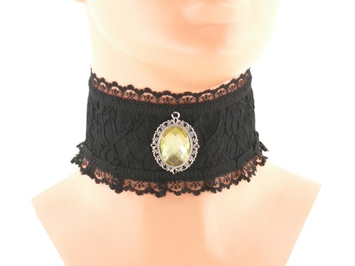 Krajkový obojek v gothic stylu 0235