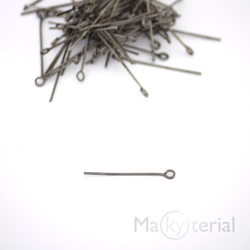 Ketlovací jehly gun metal - 28mm - 500 ks