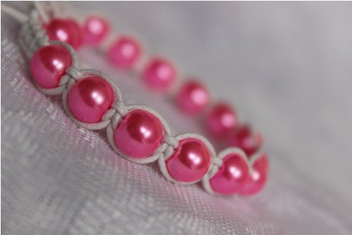 Náramek macramé/shamballa — foto 1