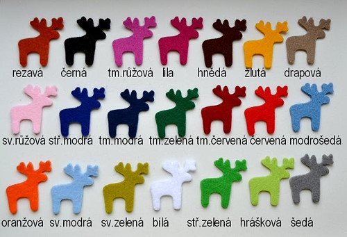 Výsek z plsti - sob sv. modrý — foto 1