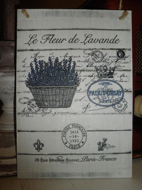 Vintage cedulka "Le Fleur de Lavande"