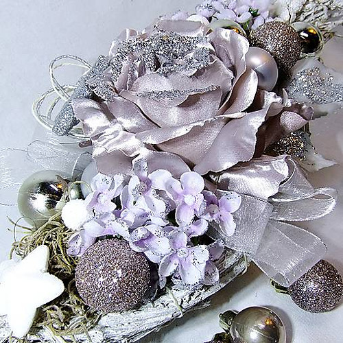 Dekorace - Vánoční lodička " Luxus rose" II. — foto 1