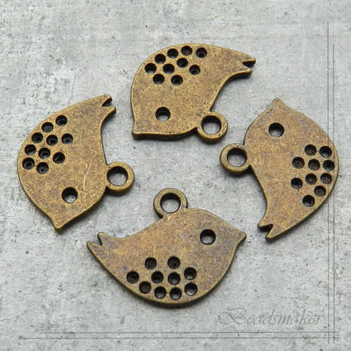 Přívěsek Ptáček, 16x13mm - 2 ks — foto 1