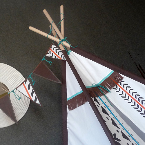 Teepee Indián 2 (stan,tyče,deka,vlaječky) — foto 1