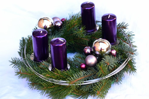 Adventní věnec fialový IV. — foto 1