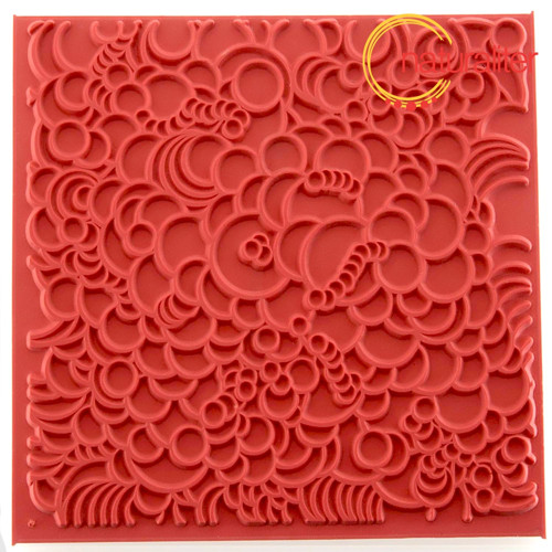 Polymerová textura Cernit 9x9cm bubliny — foto 1