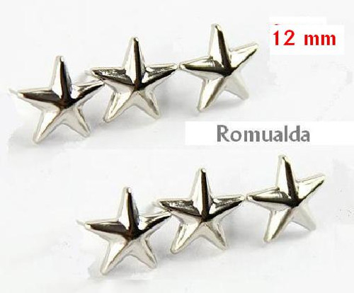 Cvočky hvězdy k dekoraci 12mm stříbrné 50ks
