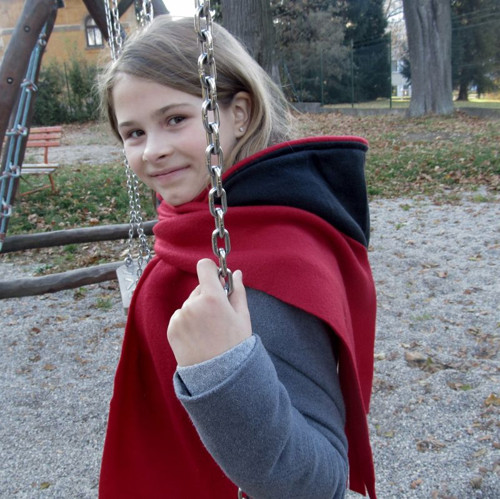 Šála s kapucí DÍVČÍ - SKLADEM — foto 1