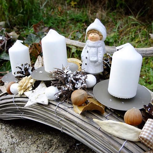 Adventní oblouk - Šedá v perleti II. — foto 1