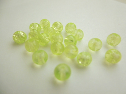 Práskané korálky čirozelenkavé 4mm/20ks/7,- Kč
