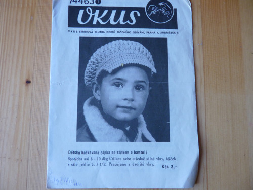 Vkus č. 74463, dětská háčkovaná čapka — foto 1