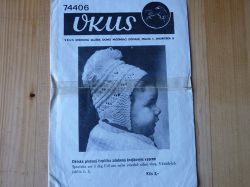 Vkus č. 74406, dětská pletená čepička — foto 1